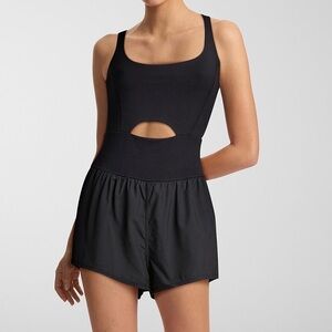 Free people black runsie romper